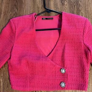 ZARA tweed crop jacket
